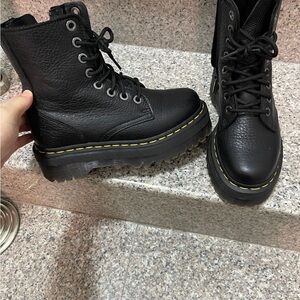 Dr. Martens Jadon III Black Leather Combat Boots